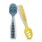 NumNum Baby Spoons Set, Baby Essentials Pre-Spoon GOOtensils for 6+ Months, First Stage Self-Feeding Spoons for Baby Led Weaning (BLW), Silicone Toddler Utensils, BPA-Free, 2 Pack Blue/Yellow