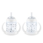 NUK Learner Straw Cup, 5oz, 2-Pack - Toddler Sippy Cup with Soft Straw for Easy Drinking, Suitable for Ages 6 Months and Up, Timeless Collection