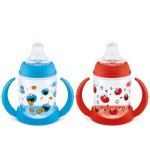 NUK Learner Cup, 5oz, Pack of 2, Sesame Street, Elmo and Cookie Monster - Soft Spout, Easy-Grip Handles, BPA Free, Spill Proof Transition Sippy Cup