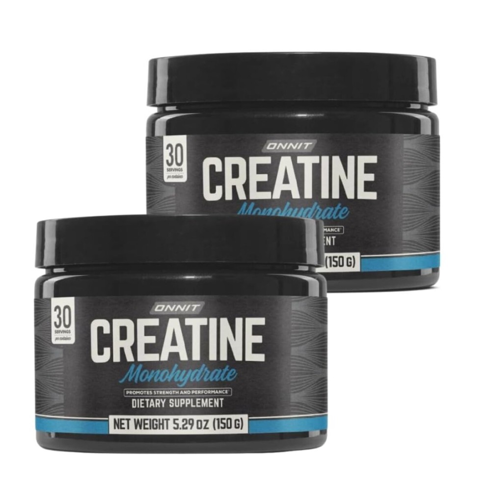 ONNIT Creatine Monohydrate Powder, IGEN Non-GMO Tested - 5g Premium Creatine for Muscle Strength, Power & Lean Mass, Supports Brain Health & Cellular Energy, Unflavored, 30 Servings, 5.29 oz 2-Pack