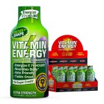 Vitamin Energy Focus+ Extra Strength Energy Shot Grape 8 Pack, 260mg Natural Caffeine, B-Vitamins, CoQ10, Amino Acids, Focus, Productivity & Clarity, Zero Sugar, Gluten-Free, 1.93 fl oz