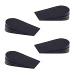 SIIHEA Adjustable Heel Lifts for Shoes, 1/4\'\' Height Increase Insoles for Achilles Tendonitis, Heel Pain, Leg Length Discrepancy, Plantar Fasciitis, Shoe Lifts Men, Women (Black, Small (2 Pairs))