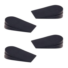 SIIHEA Adjustable Heel Lifts for Shoes, 1/4\'\' Height Increase Insoles for Achilles Tendonitis, Heel Pain, Leg Length Discrepancy, Plantar Fasciitis, Shoe Lifts Men, Women (Black, Small (2 Pairs))