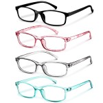 Gaoye +2.25 Multi Pack Reading Glasses Women- Blue Light Blocking Lenses, TR90 Frames, UV400 - Eyeglasses with Clear Vision