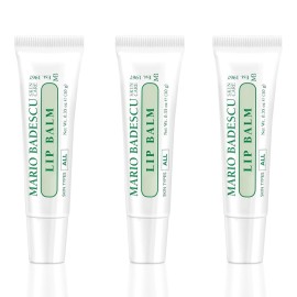 Mario Badescu Moisturizing Original Lip Balm for Dry Cracked Lips, Infused with Coconut Oil and Shea Butter, Ultra-Nourishing Lip Care Moisturizer for Soft, Smooth and Supple Lips, 3 Pack