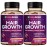 (2 Pack) Hair Growth Vitamins for Women | Biotin 10,000mcg, Collagen, Patented OptiMSM, goMCT, Saw Palmetto | Naturally Regrow Stronger & Healthier Hair, Skin and Nails | May Stop Hair Loss