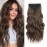 Fliace Clip in Hair Extensions, 6 PCS Natural & Soft Hair & Blends Well Hair Extensions, Dark Brown Long Wavy Hairpieces(24inch, 6pcs, Chocolate Brown)