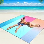 WIWIGO Beach Blanket Waterproof Sandproof Beach Mat 79 X 83/10\'x9\'for 2-8 Adults Quick Drying Outdoor Picnic Mat Beach Accessories for Travel, Camping, Hiking