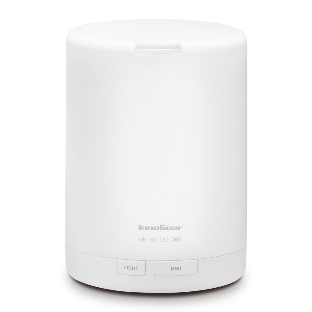 InnoGear 300ML Essential Oil Diffuser, Premium 5-in-1 Ultrasonic Aromatherapy Diffusers Scent Humidifier Aroma Diffuser Vaporizer Auto-Off Timer for Room Office Home, Basic White, Medium
