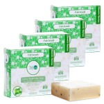 360 Feel Patchouli Bar Soap - Made in the USA - Castile Handmade All Natural Cold Processed - Infused with Artisanal Scent for Relaxation & Calm - Rich, Creamy Lather (5oz, 4-Pack)