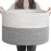 INDRESSME Large Blanket Basket, Laundry Toy Storage Baskets, Decorative Woven Basket for Living Room & Nursery, Baskets for Gifts Empty, Laundry, Dog Toys, Towels, Light Grey, 19.7 D x 12.6 H