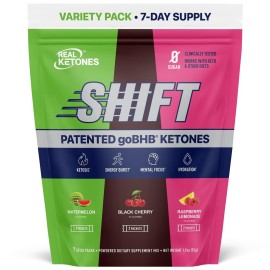 Real Ketones BHB Exogenous Ketones Drink Mix Packets Keto Electrolytes Powder Packets No Sugar with 4 Main Fasting Electrolytes Plus Hydrating Patented Keto BHB - 7 Count Variety Pack