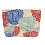 PAZIMIIK Makeup Bag Large Cotton Zipper Pouch for Purse Travel Canvas Make Up Organizer for Women Cosmetic,Linen Colorful