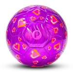 Picador Soccer Ball Size 3 4,Sparkling Girls Soccer Ball for Kids Toddlers Children Indoor Outdoor Backyard Play Sport Ball (Purple Love, Size 4)