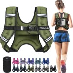 BAGAIL Weighted Vest, 5lb/8lb/10lb/12lb/15lb/20lb/25lb/30lb Weight Vest for Walking & Weight Loss, Reflective Rucking Vest with Phone Pouch for Women & Men, Home Gym & Outdoor Training