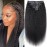 14 Inch Seamless Clip ins Real Human Hair PU Weft Kinky Straight Clip ins 1B Natural Black Color Clip in Hair Extensions 8pcs with 18Clips Per Set 120g