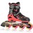 2PM SPORTS Vinal Inline Skates for Girls Boys Kids Ages 5-8 8-12 with Adjustable Illuminating Wheels, Inline Roller Skates for Youth Women Men - Red Medium