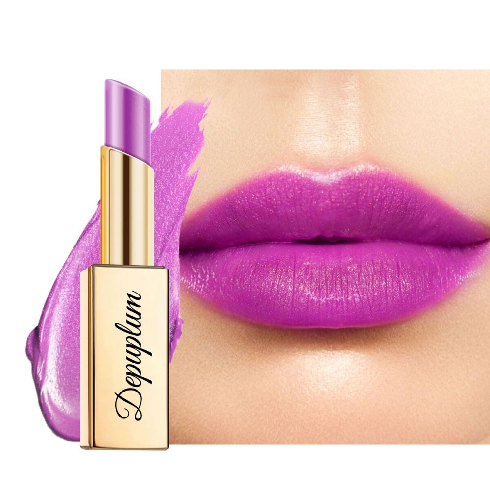 Depuplum Purple Lipstick Moisturizing for Women Shimmer Tinted Lip Balm Hydrate Nourish Lip Gloss Vegan& Cruelty Free Lip Makeup, ZG122 Sweet