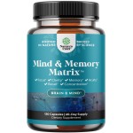 Nootropic Brain Supplement for Memory and Focus Enhancement - Vitamins for Mental Health & Clarity with VIT A, B6, Riboflavin, Niacin, Thiamin & Folate - Cognitive Complex for Mind Vitality - 120ct