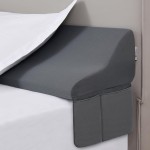 Vekkia Queen Bed Wedge Pillow for Headboard Gap/Bed Wedge Mattress Gap Filler Pillow with Washable Cover, to Close The Gap (0-6) Between Your Headboard and Mattress, (White 60x10x7)
