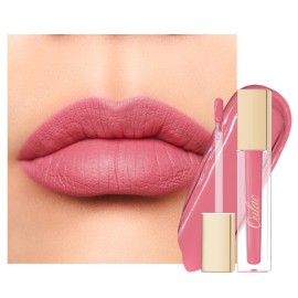 Oulac Matte Pink Lipstick for Women, Long Lasting Liquid Lip Stick High Impact Lip Gloss Full Coverage Lip Makeup with Vitamin E Waterproof Formula,Vegan M33