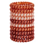 JessLab Spiral Hair Ties for Women, 10-Pack Traceless No-Damage Ponytail Holders, Coils Hair Bands for Girls, Assorted Colors