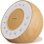 Housbay White Noise Sound Machine for Sleeping, 31 Soothing Sounds, Small Sleep Machine for Adults, Wood Grain Design for Bedroom & Noise Canceling