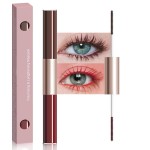 BINGBRUSH Colored Mascara Smudge-Proof, Long-Lasting, Volumizing & Lengthening,Red Burgundy Mascara Waterproof Eye Makeup for Party & Daily Looks (04-Brown&Red, 1 Count (Pack of 1))