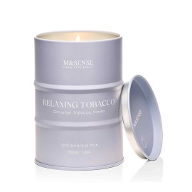 M&SENSE Tobacco Scented Candles Natural Non Toxic, Aromatherapy Candle for Stress Relief Meditation Relaxing, Housewarming Gifts for Women Men, 11.3oz 70 Hour Long Burning