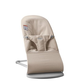 BabyBjrn Bouncer Bliss, Woven Mlange, Light Beige | 2-in-1 Adjustable Baby Bouncer Seat and Toddler Chair, Newborn to Toddler (8-29 lbs), 4 Positions, Lightweight & Portable