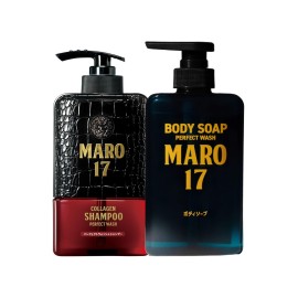 MARO17 Collagen Essentials (Collagen Shampoo Perfect Wash & Body Soap) - Hair Shampoo & Bath Soap Set for Hair Growth, Healthy Scalp & Smoother, Hydrated Skin - Silicone, Alcohol, & Paraben-Free