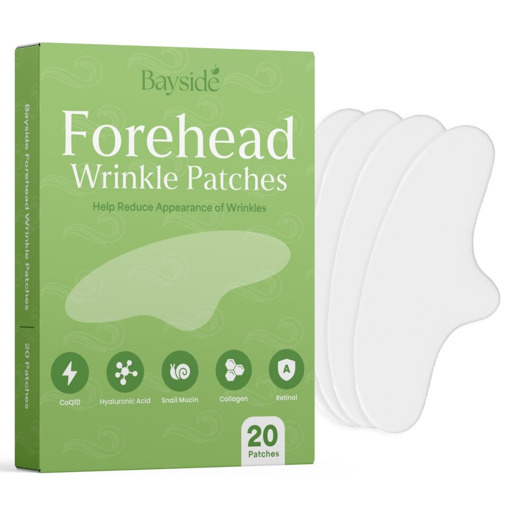 Forehead Wrinkle Patches | 20 Reusable Anti-Aging Pads with Retinol Collagen CoQ10 Hyaluronic Acid & Snail Mucin | Smooth Fine Lines, Deep Wrinkles, Hydrating Overnight Treatment for All Skin Types
