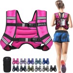 BAGAIL Weighted Vest, 5lb/8lb/10lb/12lb/15lb/20lb/25lb/30lb Weight Vest for Walking & Weight Loss, Reflective Rucking Vest with Phone Pouch for Women & Men, Home Gym & Outdoor Training
