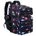 LHI Military Tactical Backpack for Men and Women 45L Army 3 Days Assault Pack Bag Large Rucksack with Molle System - Fluorescent Tie Dye
