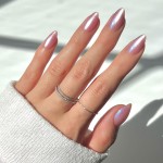 Glamnetic Press On Nails - Seaspell | Short Almond Pink Fake Nails with a Velvet Finish, Salon Quality Summer Nails | 15 Sizes - 30 Nail Kit with Glue