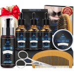 Husband Birthday Gifts,Beard Kit Includes 3 Scented Beard Oil,Vanilla Beard Shampoo & Balm, Brush, Comb,Scissors,Beard Care & Grooming Men Christmas Stocking Stuffers Gifts for Men Him Dad Boyfriend