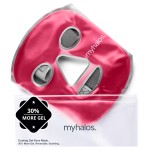 MyHalos Ice Face Mask - Frozen Face Mask for Pain Relief, Migraine & Wisdom Tooth Surgery - Cooling Mask for Swelling, Puffiness & Stress Relief - Hot or Cold Gel Mask Cold Pack (Pink)