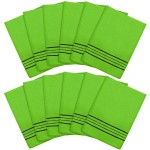 Tatuo 12 Pieces Korean Exfoliating Mitt Glove Italy Towel Body Skin Scrubber Exfoliating Scrubber for Remove Dead Skin Washcloth Korean (Small,Green)