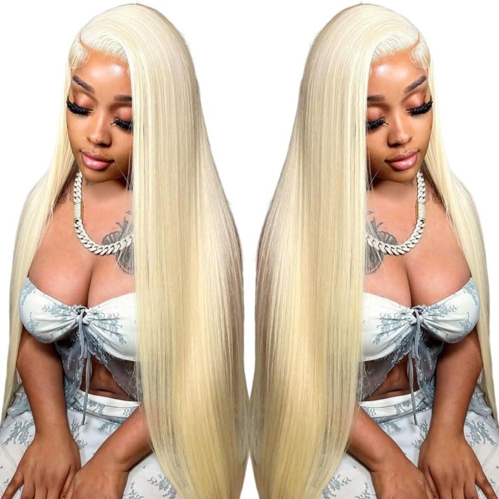 ANNELBEL 613 Lace Front Wig Human Hair 180% Density Blonde Wig Human Hair 613 HD Transparent 13x4 Straight Lace Front Wig Human Hair Pre Plucked With Baby Hair 24 inch