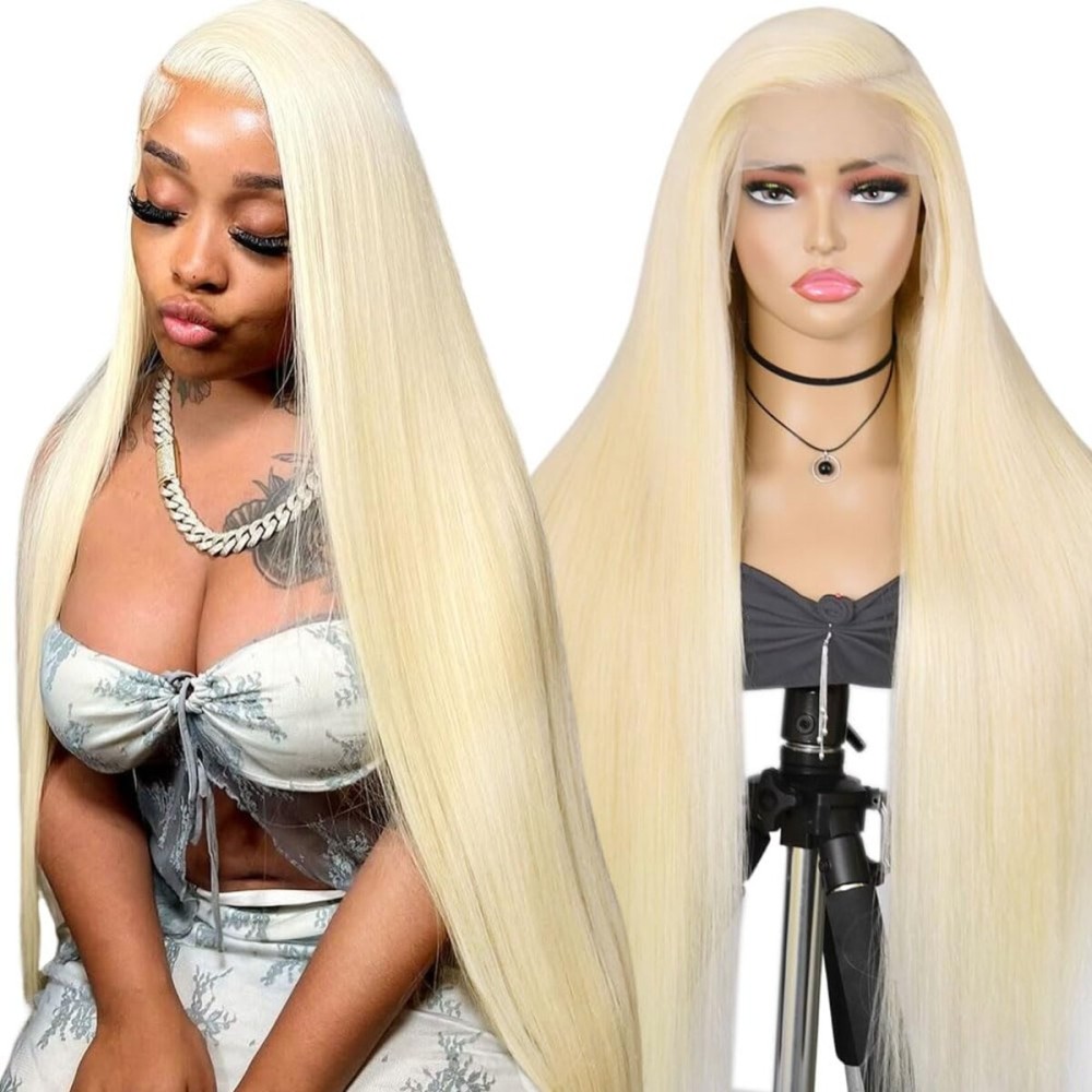 ANNELBEL 613 Lace Front Wig Human Hair 180% Density 13x4 Straight Lace Front Wigs Human Hair Pre Plucked With Baby Hair Blonde Straight Human Hair Wigs 22 Inch