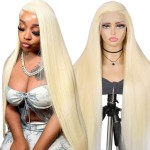 ANNELBEL 613 Lace Front Wig Human Hair 180% Density 13x4 Straight Lace Front Wigs Human Hair Pre Plucked With Baby Hair Blonde Straight Human Hair Wigs 22 Inch