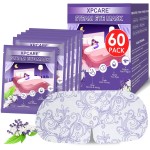XPCARE 60 Pack Steam Eye Masks for Dry Eyes, Self Heated Steam Warm Eye Mask, Disposable Heated Eye Mask for Dark Circles, Puffy Eyes, Relief Stress Eye Fatigue (Lavender)