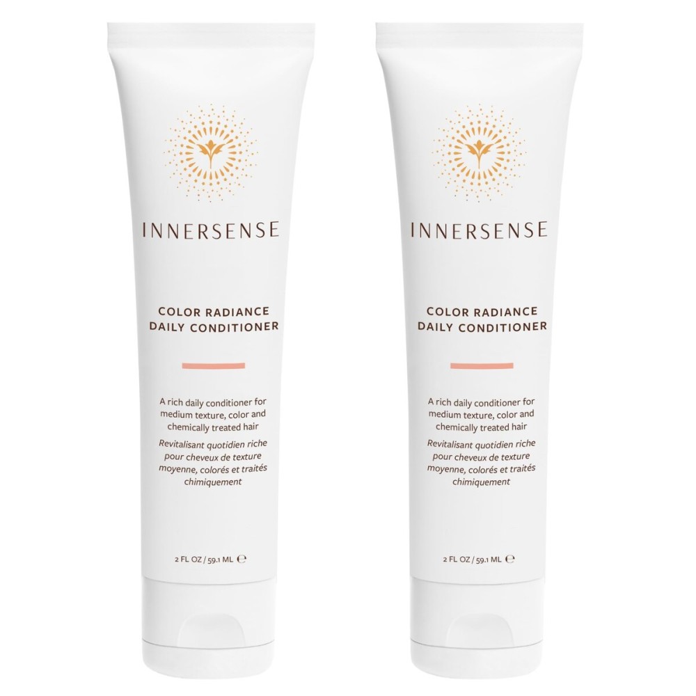INNERSENSE Organic Beauty - Natural Color Radiance Daily Conditioner | Hydrating, Color Care, For All Hair Types | Non-Toxic, Cruelty-Free, Clean Haircare (2 Pack - 2 fl oz | 59.1 mL each)