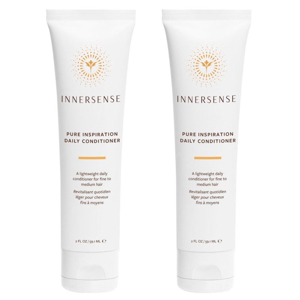 INNERSENSE Organic Beauty - Natural Pure Inspiration Daily Conditioner | Hydrating, Nourishing, For Fine, Thin Hair | Non-Toxic, Cruelty-Free, Clean Haircare (2 Pack - 2 fl oz | 59.1 mL each)