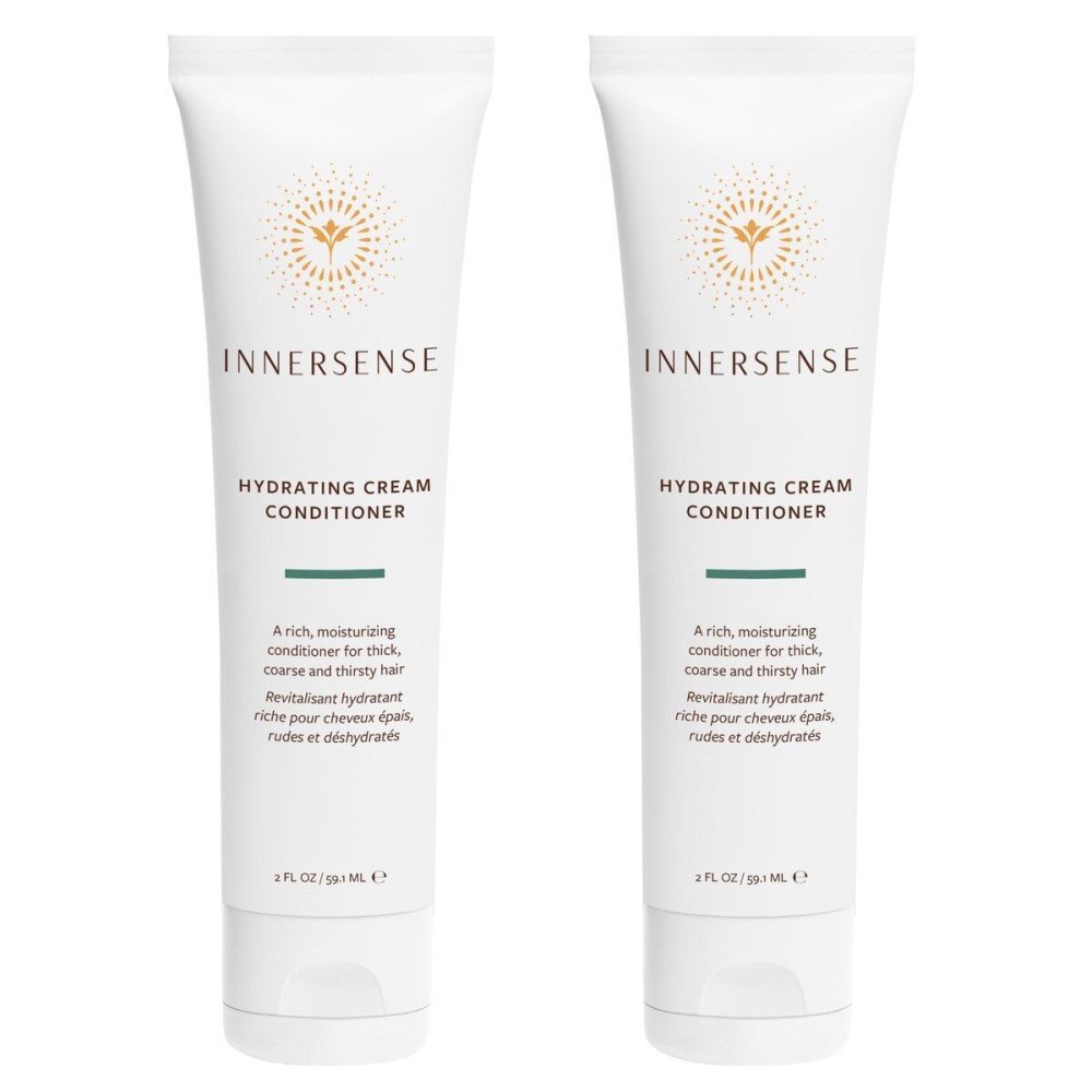 INNERSENSE Organic Beauty - Natural Hydrating Cream Conditioner | Deep Hydration, Nourishing, For Dry, Thick Hair | Non-Toxic, Cruelty-Free, Clean Haircare (2 Pack - 2 fl oz | 59.1 mL each)