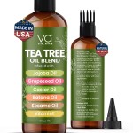 VITAL AFFAIR Tea Tree Oil For Hair With Jojoba, Castor, Batana Oil - Tea Tree Hair And Scalp Treatment - Hair Oil For Dandruff - Helps Strengthen, Volumize & Promotes Hair Growth - 6 Fl Oz