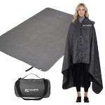 Large Waterproof Stadium Blanket, Soft Warm Fleece Camping Blanket Windproof for Cold Weather, 79x 59 Triple Layers for Outdoor Sports, Concerts, Car, Dog