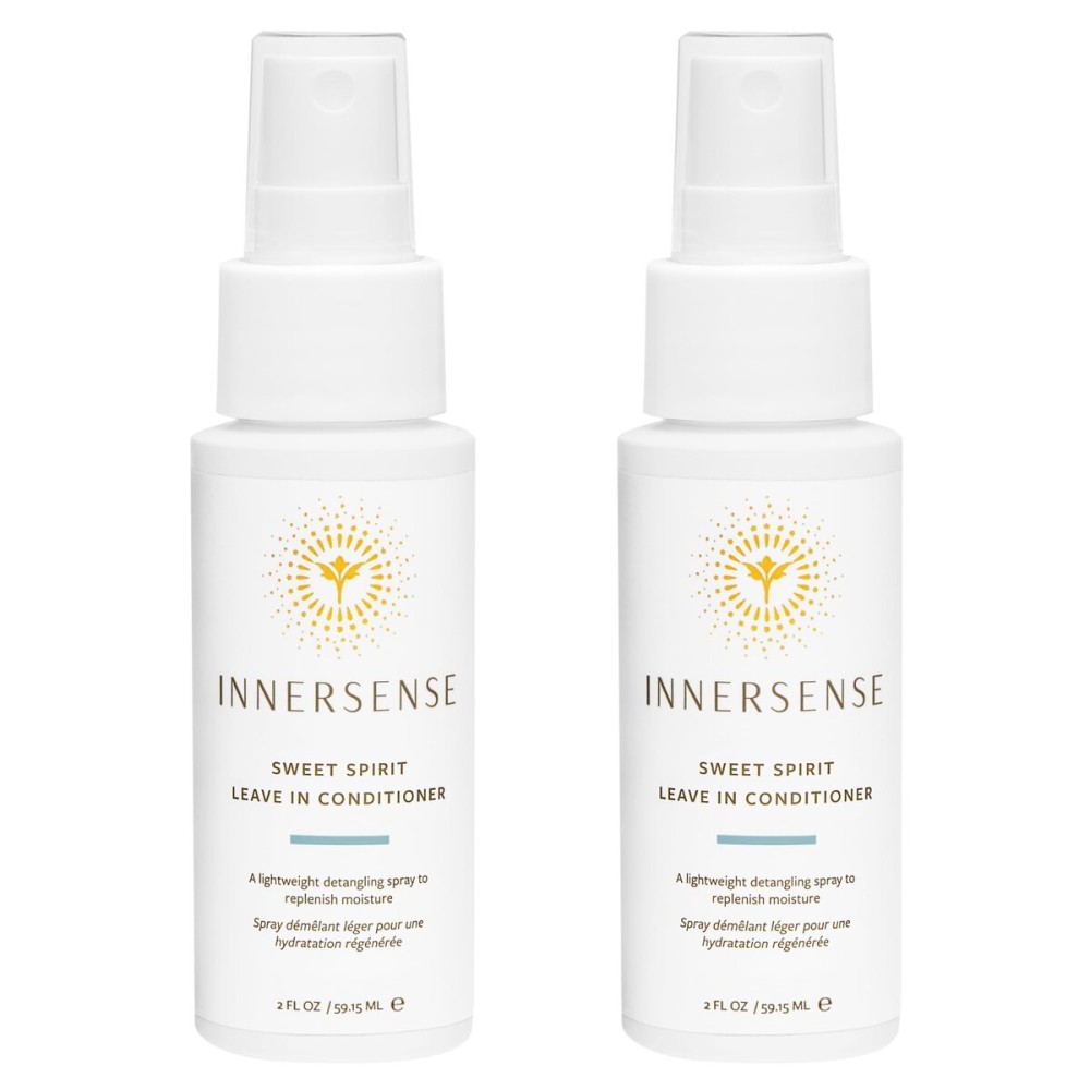 INNERSENSE Organic Beauty - Natural Sweet Spirit Leave-In Conditioner | Detangling, Hydrating, Smoothing | Non-Toxic, Cruelty-Free, Clean Haircare (2 Pack - 2 fl oz | 59.1 mL each)
