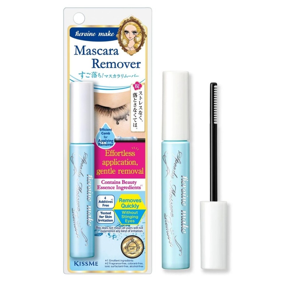 Heroine Make by KissMe Speedy Mascara Remover, Gentle Eye Makeup Remover for Waterproof Mascara, Fast-Acting & Non-Irritating Cleanser, Removes Stubborn Eye Makeup, From Japan