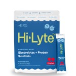 Hi-Lyte Electrolytes + Protein Quick Sticks Crisp Apple, 16 Servings - Sodium, Potassium, Whey Protein - Keto Friendly - 5g Protein, No Sugar